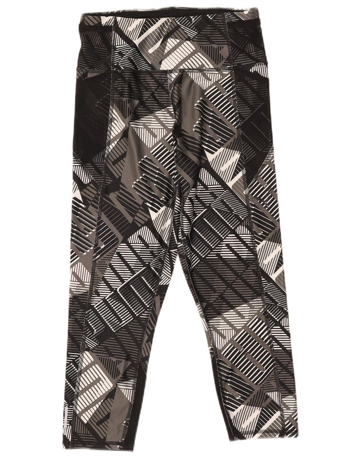 Damskie legginsy Capri Puma UK 12 Średni czarny geometryczny poliester