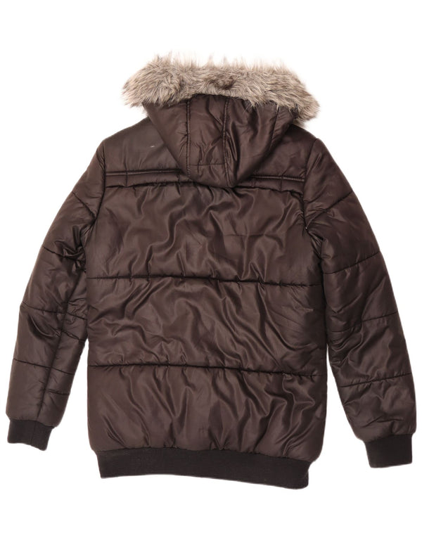 Wyściełana kurtka chłopięca z kapturem Esprit 15-16 lat XL, czarna, poliestrowa