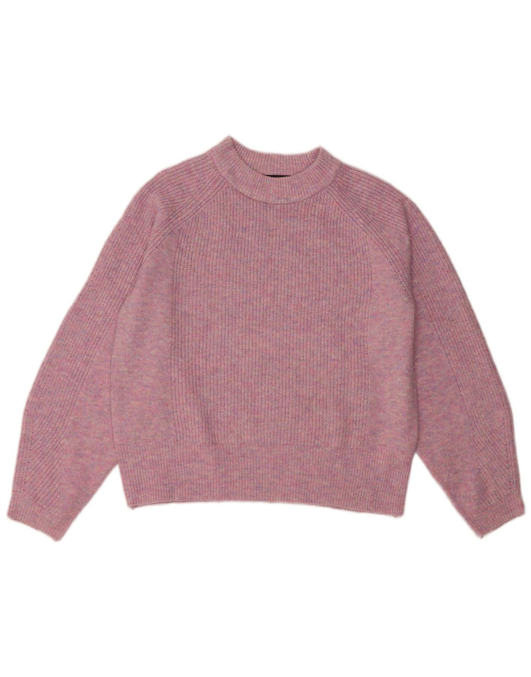 Marks & Spencer Damski sweter z okrągłym dekoltem, UK 14, średni różowy akryl