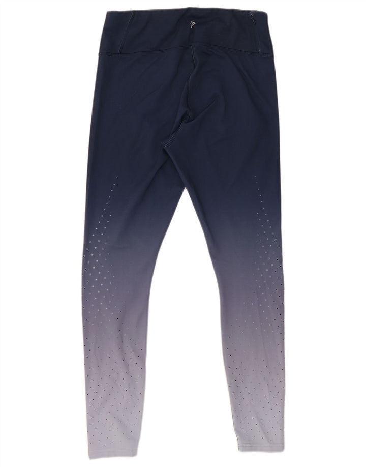 Legginsy damskie ATHLETA UK 10, małe, granatowe, z blokami kolorów