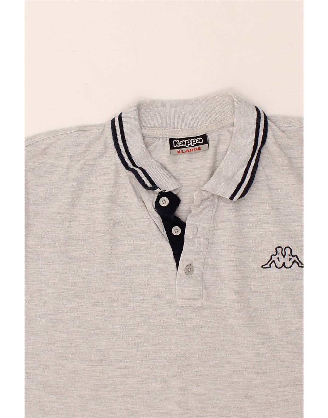 KAPPA Mens Polo Shirt XL Grey Cotton Vintage Kappa and Second-Hand Kappa from Messina Hembry 