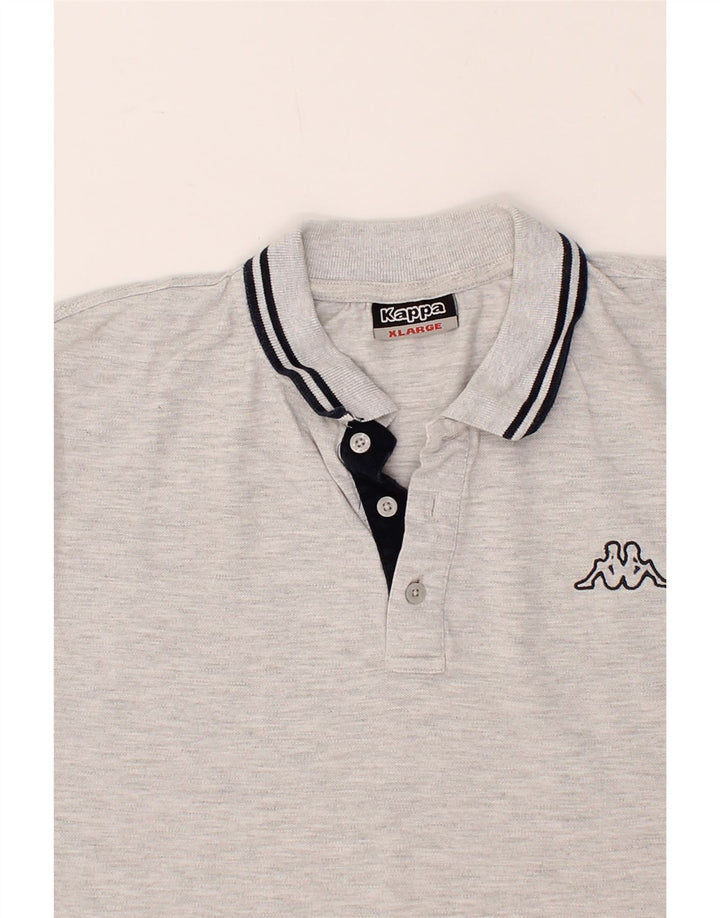 KAPPA Mens Polo Shirt XL Grey Cotton Vintage Kappa and Second-Hand Kappa from Messina Hembry 