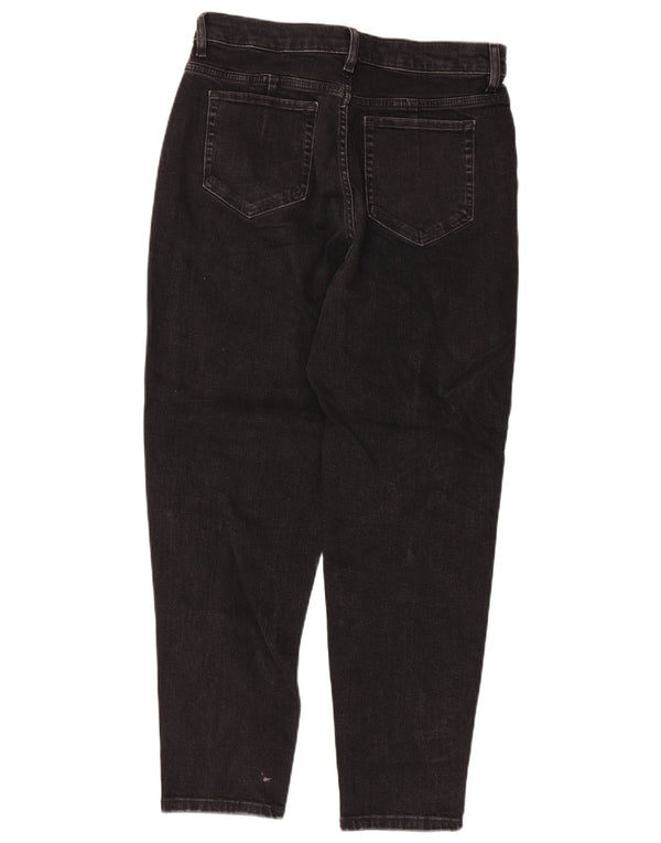 Marks & Spencer Damskie jeansy Mom Tapered UK 12 Medium W30 L27 Czarne