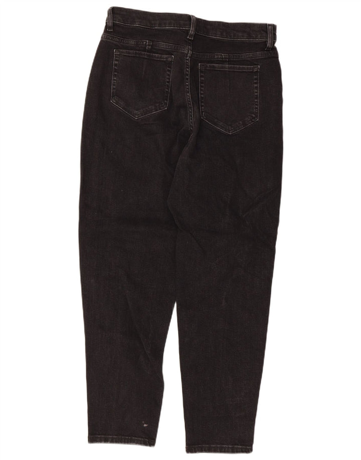 Marks & Spencer Damskie jeansy Mom Tapered UK 12 Medium W30 L27 Czarne