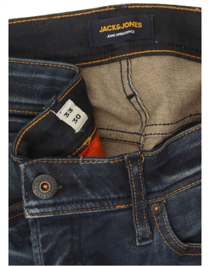 Męskie jeansy Jack & Jones Tim Slim Straight W33 L30 Granatowe