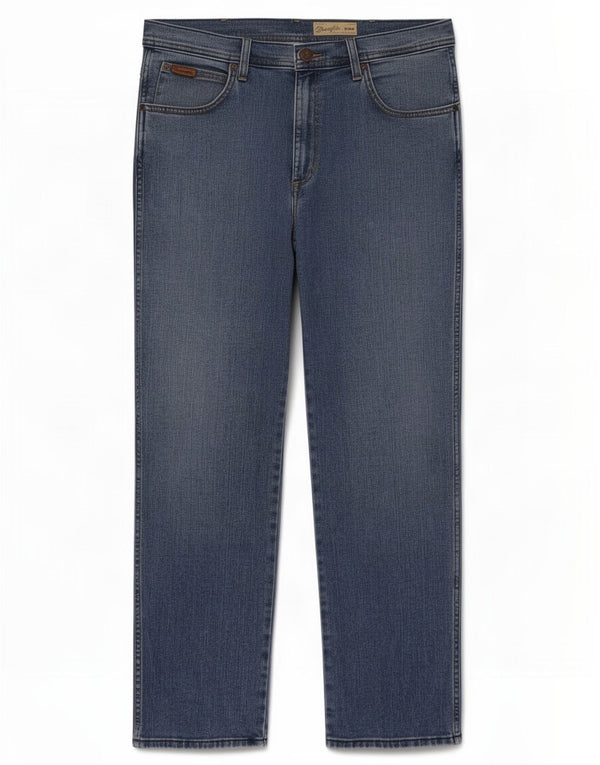 Wrangler Mens Utah Straight Jeans W36 L32 Blue Cotton