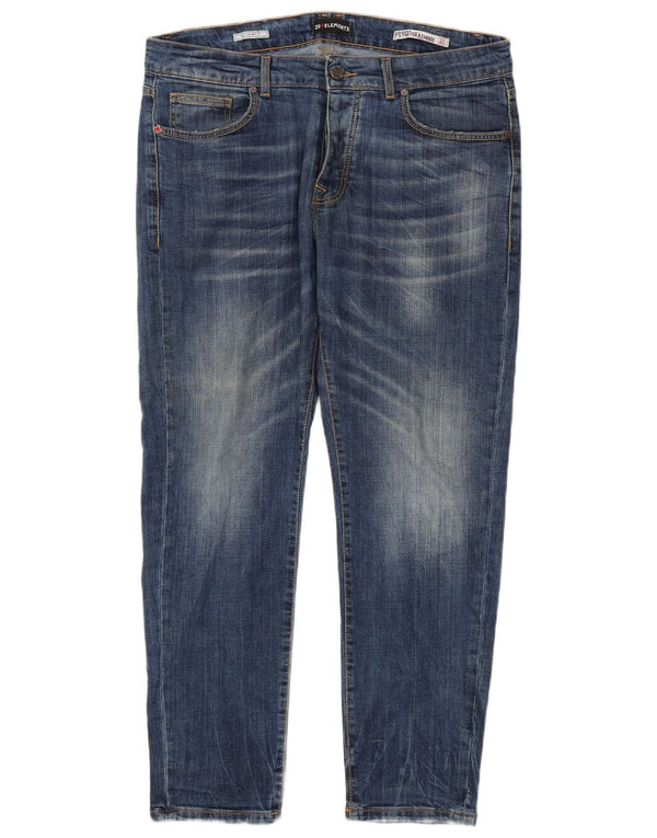 Męskie jeansy slim Zu Elements W40 L30 Niebieskie bawełniane