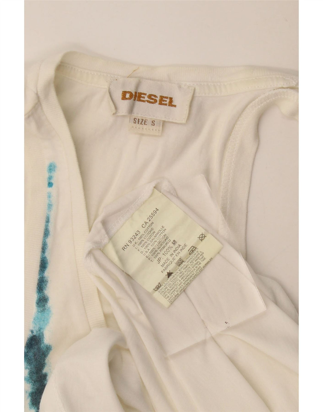 Damska kamizelka Diesel Top UK 10 Small White Cotton