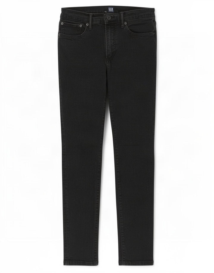 Damskie jeansy Gap Slim W30 L32 Czarne bawełniane