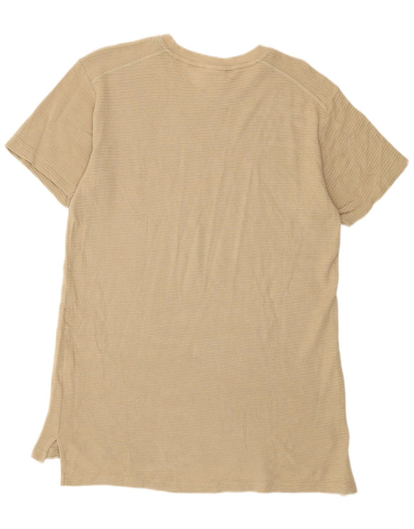 T-shirt męski Zara, bawełniany, średnio brązowy