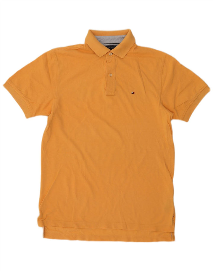 Męska koszulka polo Tommy Hilfiger, średnia żółta bawełna
