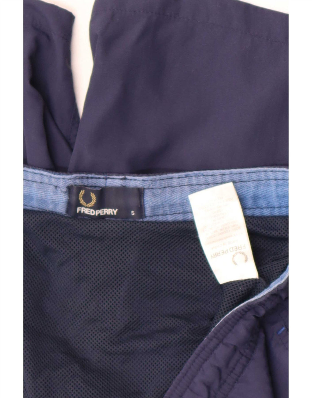 Męskie spodenki kąpielowe Fred Perry, małe, granatowe, nylonowe