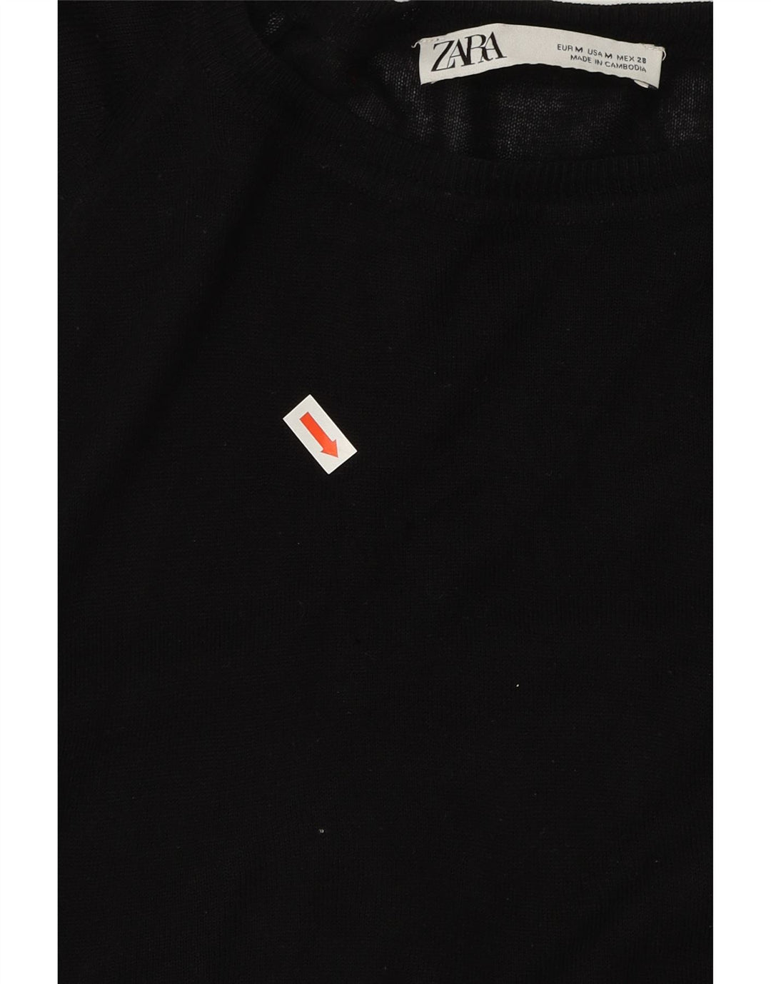Sweter damski Zara z dekoltem w łódkę UK 14, średni czarny