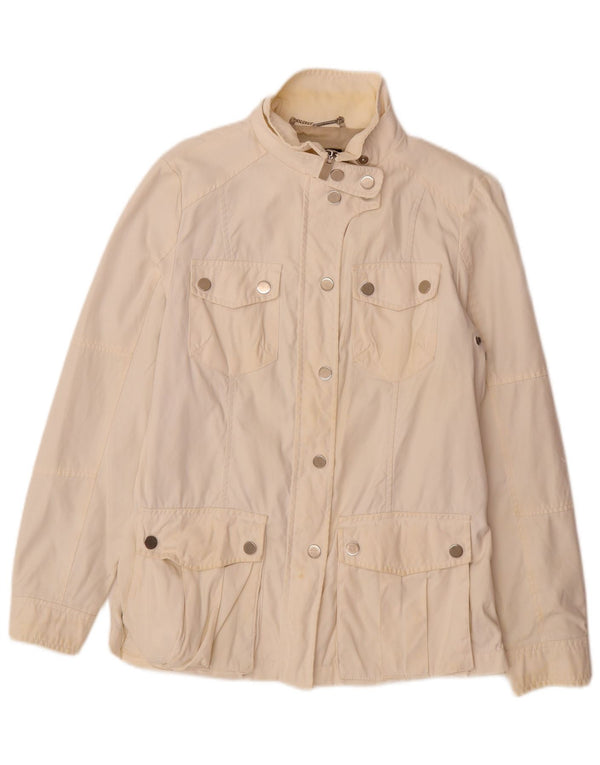 Damska kurtka Utility Jacket Zara UK 16, duża złamanego białego nylonu