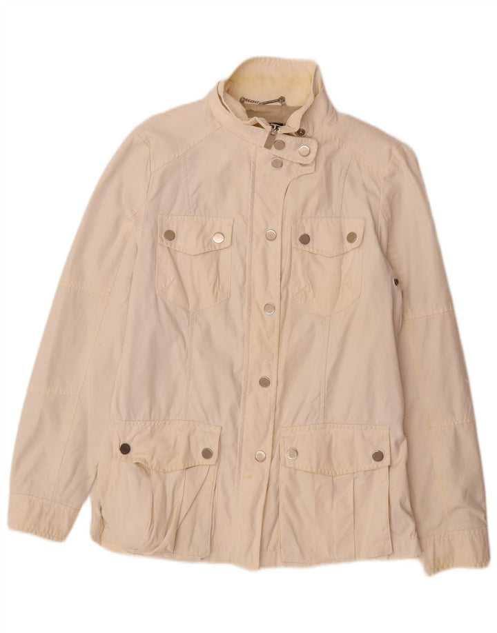 Damska kurtka Utility Jacket Zara UK 16, duża złamanego białego nylonu