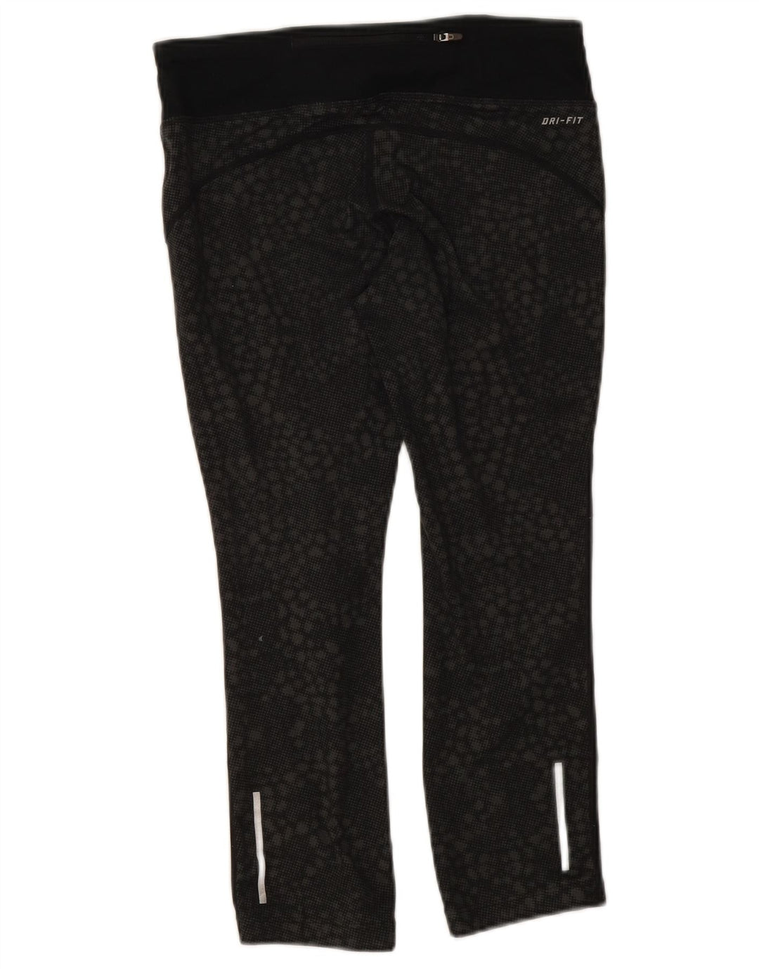 Damskie legginsy Nike Dri Fit UK 10, małe czarne geometryczne