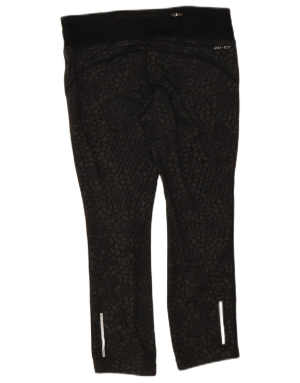 Damskie legginsy Nike Dri Fit UK 10, małe czarne geometryczne