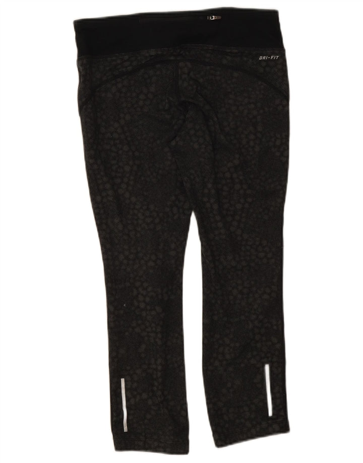 Damskie legginsy Nike Dri Fit UK 10, małe czarne geometryczne