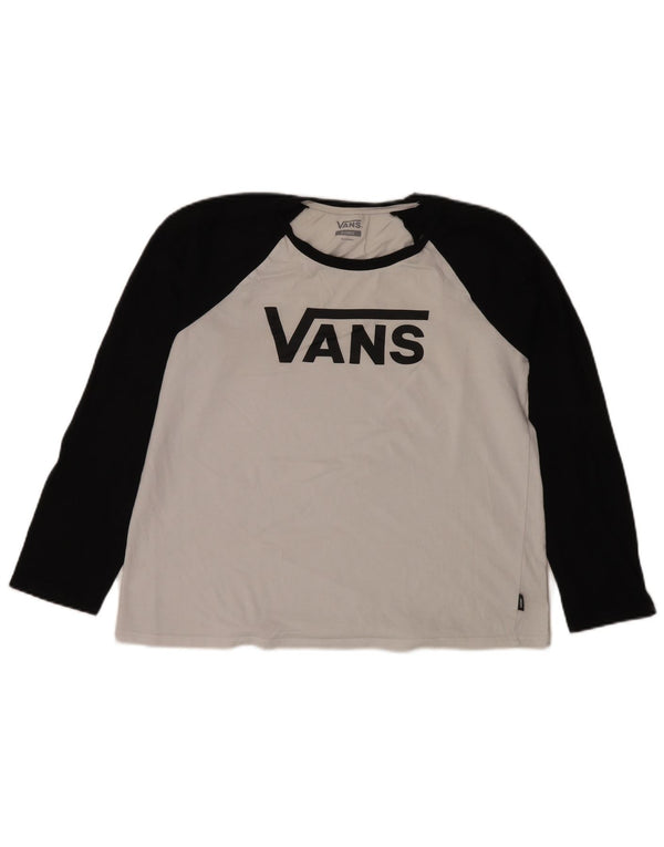 Damska koszulka Vans Graphic z długim rękawem, UK 18 XL, w kolorze białym