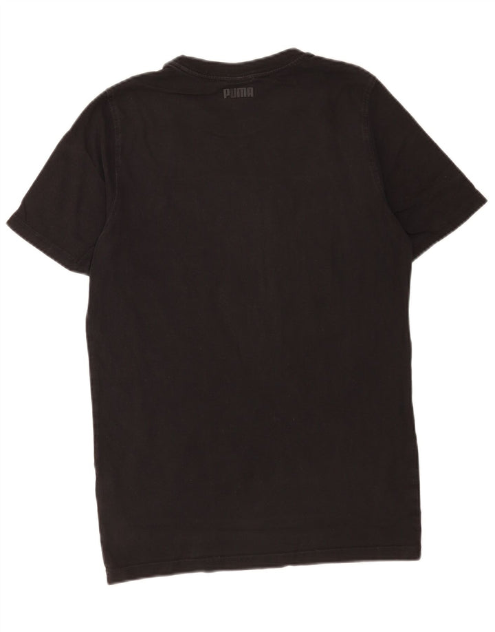 Męski T-shirt z grafiką Puma, mały, czarny, bawełniany