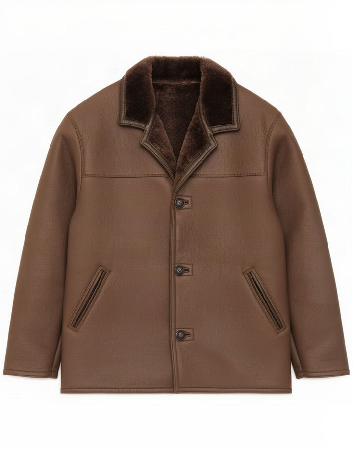 Marester damski płaszcz shearling UK 14 Large Brown