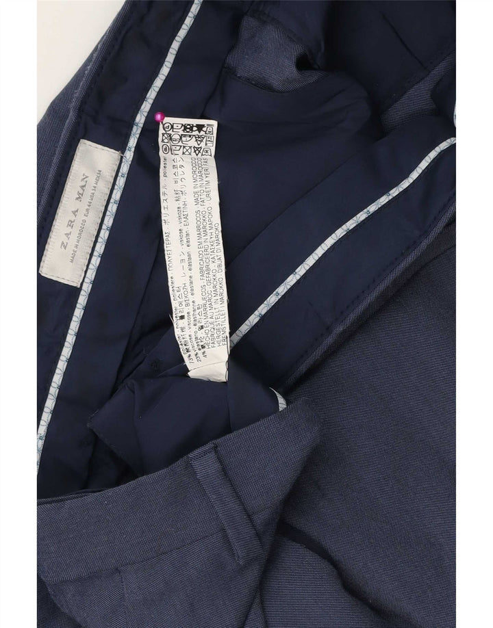 Męskie spodnie chino Zara EU 44 Large W34 L31 Niebieski poliester