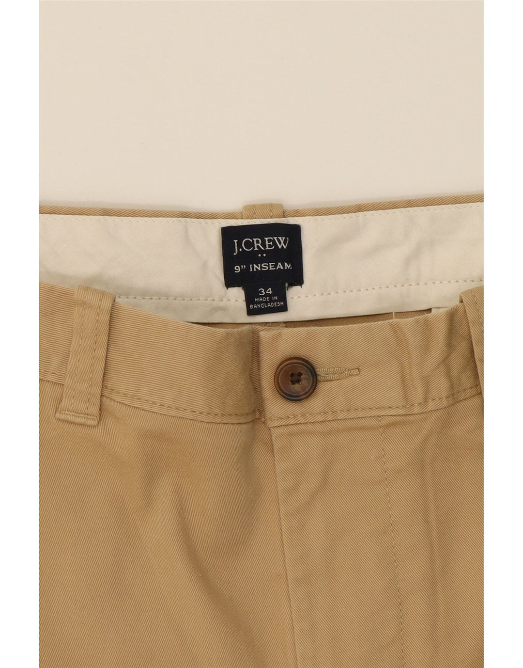 J. CREW Mens Chino Shorts W34 Large  Beige Cotton Vintage J. Crew and Second-Hand J. Crew from Messina Hembry 