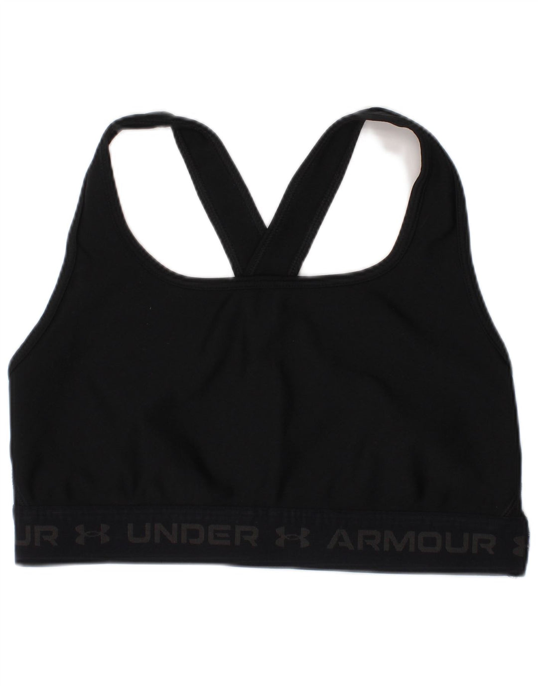 Damski top sportowy biustonosza Under Armour Compression Graphic, średni czarny sportowy