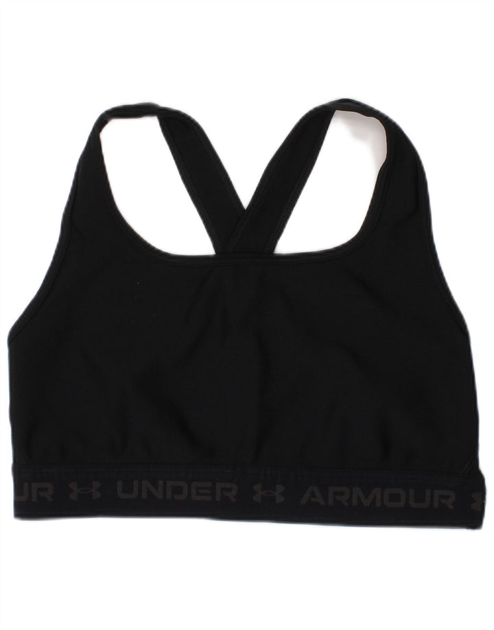 Damski top sportowy biustonosza Under Armour Compression Graphic, średni czarny sportowy