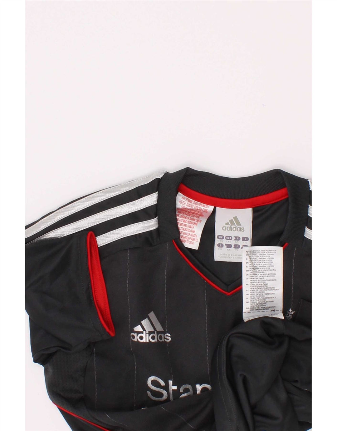 Chłopięca koszulka z grafiką Adidas Liverpool Graphic Top 5-6 lat Szary poliester