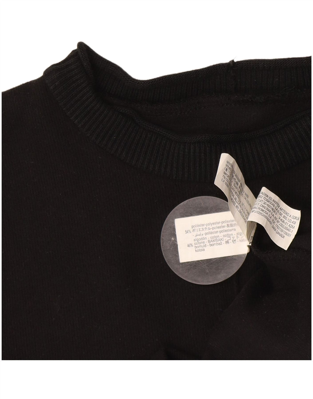 Damska sukienka sweterkowa Zara UK 14, średni czarny poliester