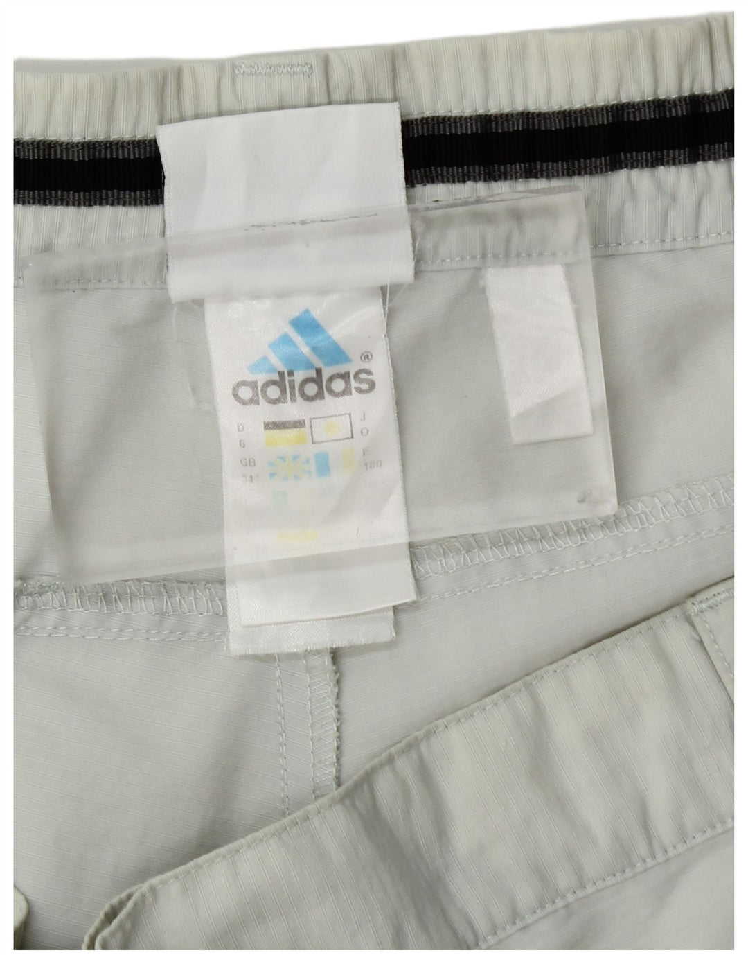 Męskie spodnie Adidas Straight Capri W34 L21 Off White Poliamid