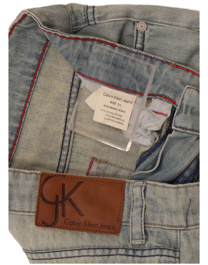 Damskie proste dżinsy Calvin Klein W29 L32 Niebieskie bawełniane