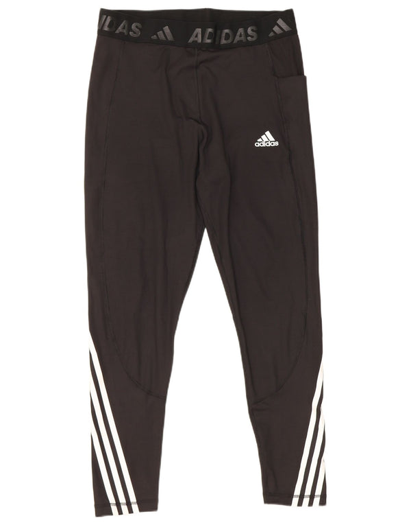 Damskie legginsy adidas Tech Fit Graphic UK 16/18, duże, czarne paski