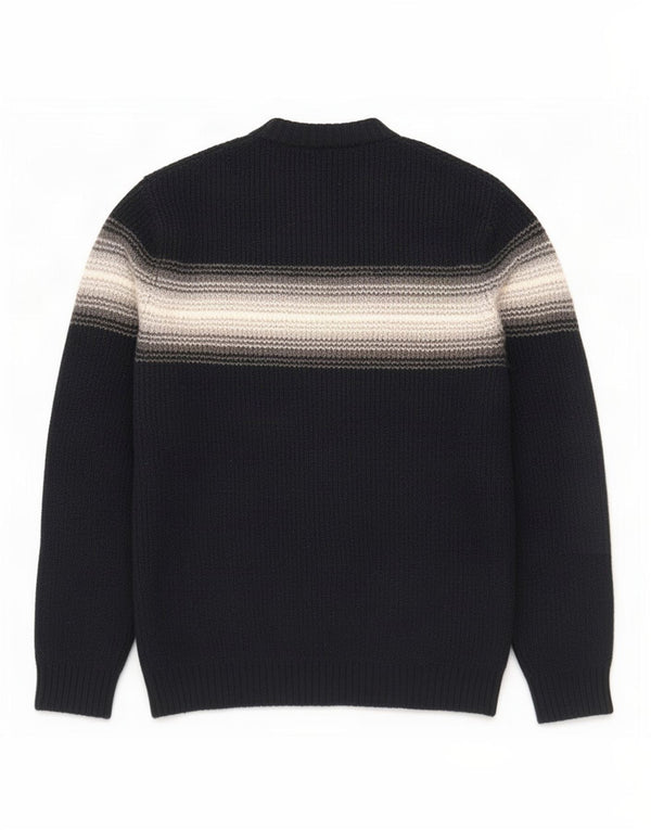 Marks & Spencer Męski sweter z okrągłym dekoltem, duży, granatowy, z blokami kolorów