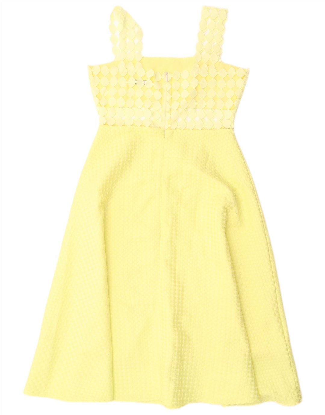 Damska sukienka o linii A bez rękawów Paperlace UK 12 Średni żółty poliester