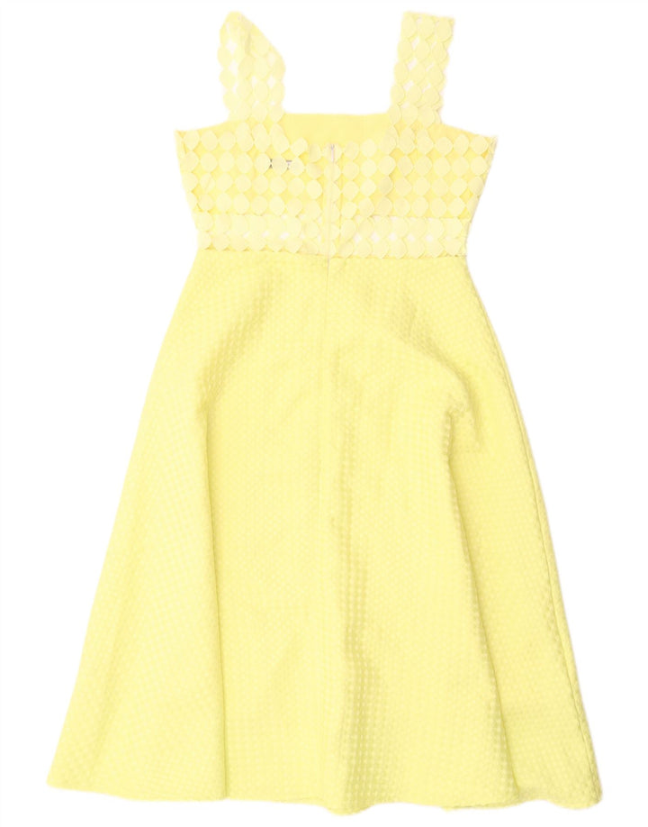 Damska sukienka o linii A bez rękawów Paperlace UK 12 Średni żółty poliester