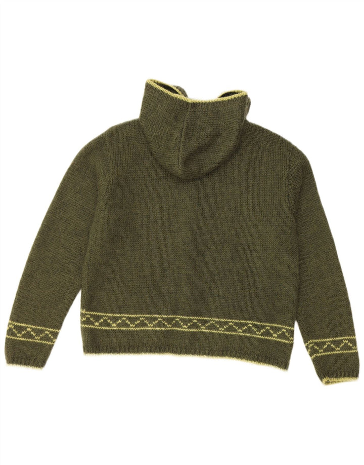 Damski sweter rozpinany ROYAL ROBBINS z kapturem UK 16 Large Green Fair Isle