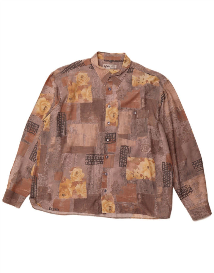 Koszula męska Angelo Litrico rozmiar 45/46 2XL Wielobarwna patchworkowa wiskoza