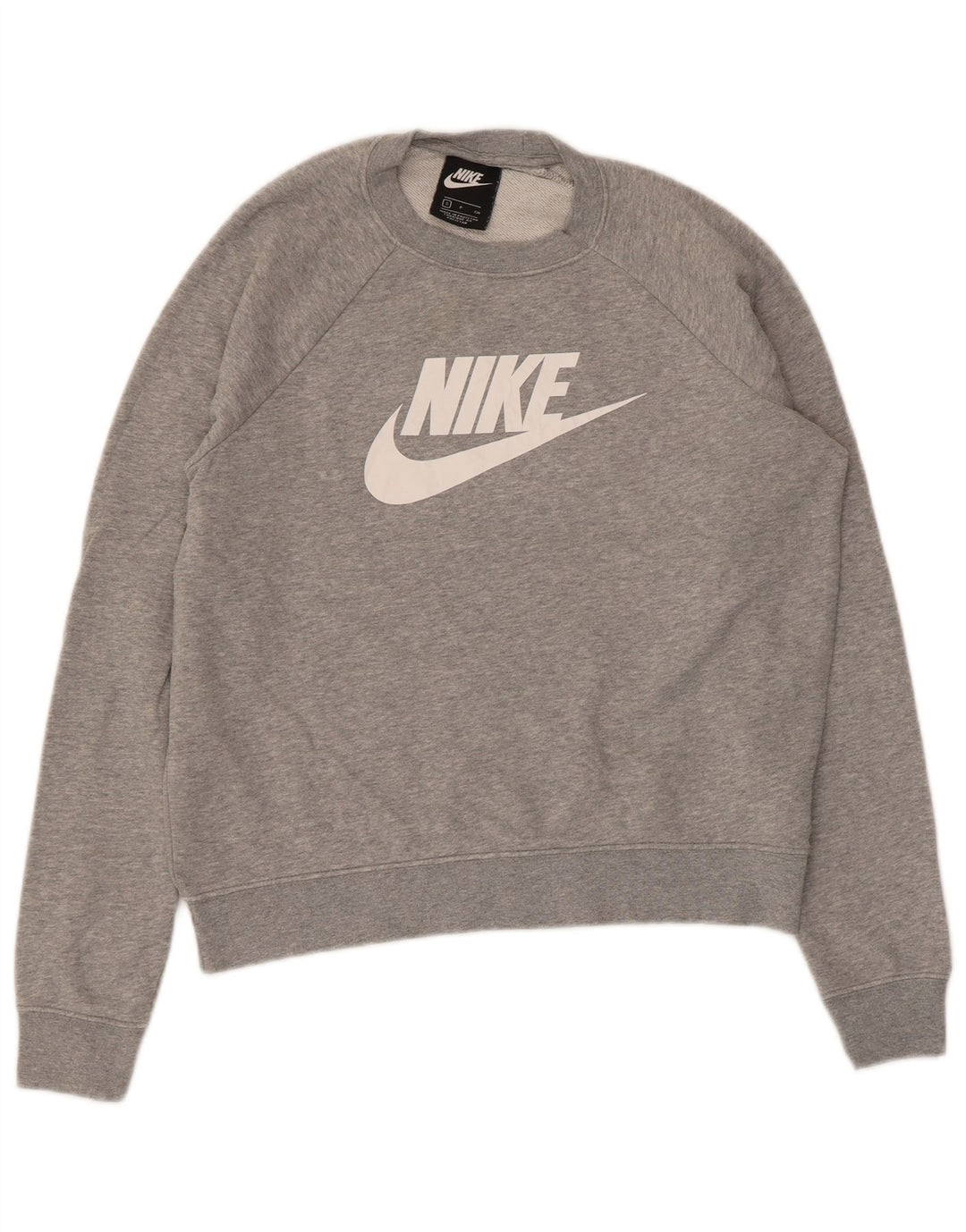 Męska bluza z grafiką Nike, mała, szara, nakrapiana bawełna