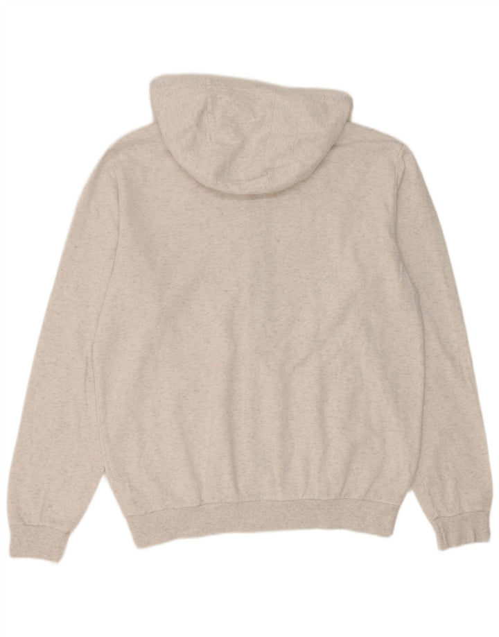 Męski sweter Adidas z grafiką i zamkiem błyskawicznym, średni, w kolorze złamanej bieli, nakrapiany