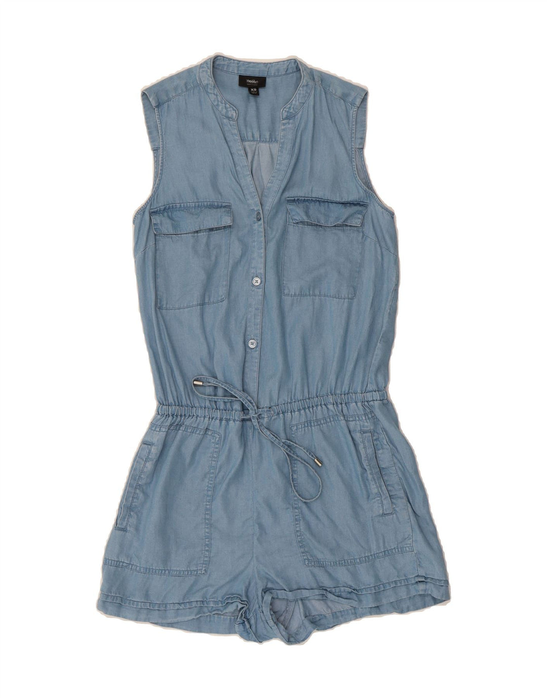 MOSSIMO Womens Denim Sleeveless Playsuit UK 6 XS  Blue Lyocell Vintage Mossimo and Second-Hand Mossimo from Messina Hembry 