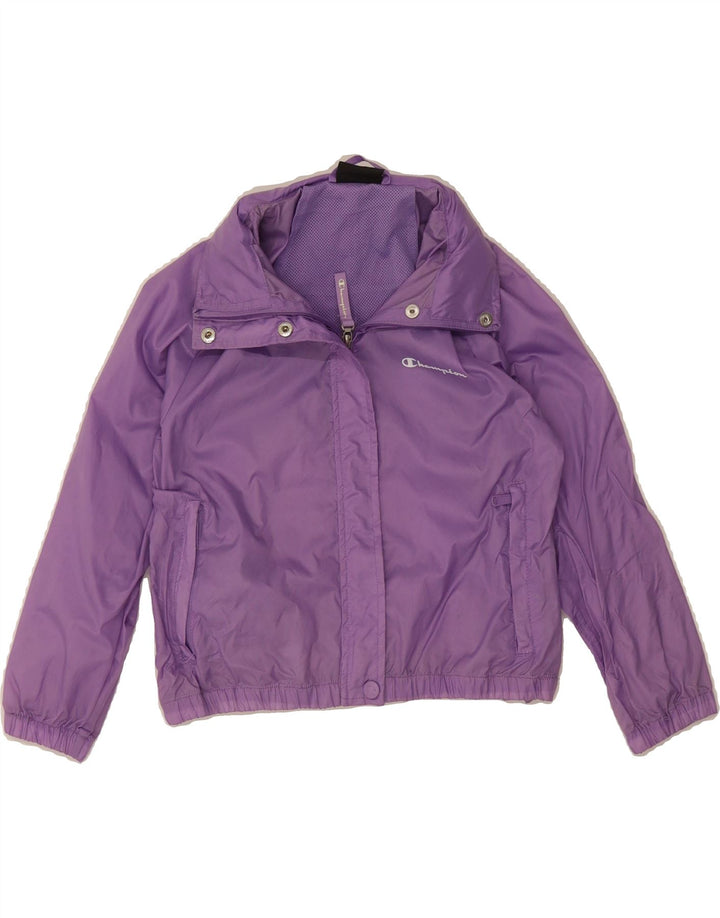 CHAMPION Girls Rain Jacket 5-6 Years XS Purple Vintage Champion and Second-Hand Champion from Messina Hembry 