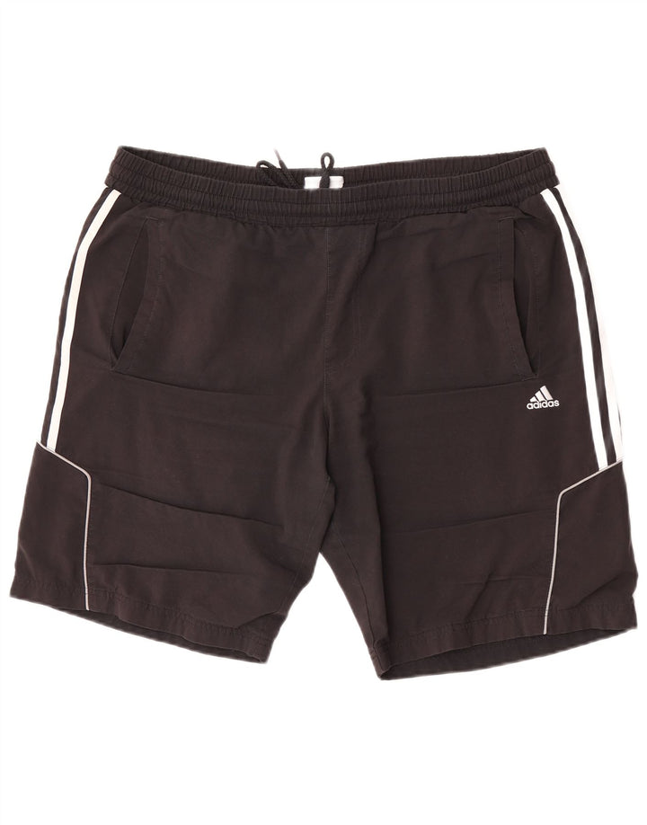 Męskie spodenki sportowe Adidas, duże, czarne, poliestrowe
