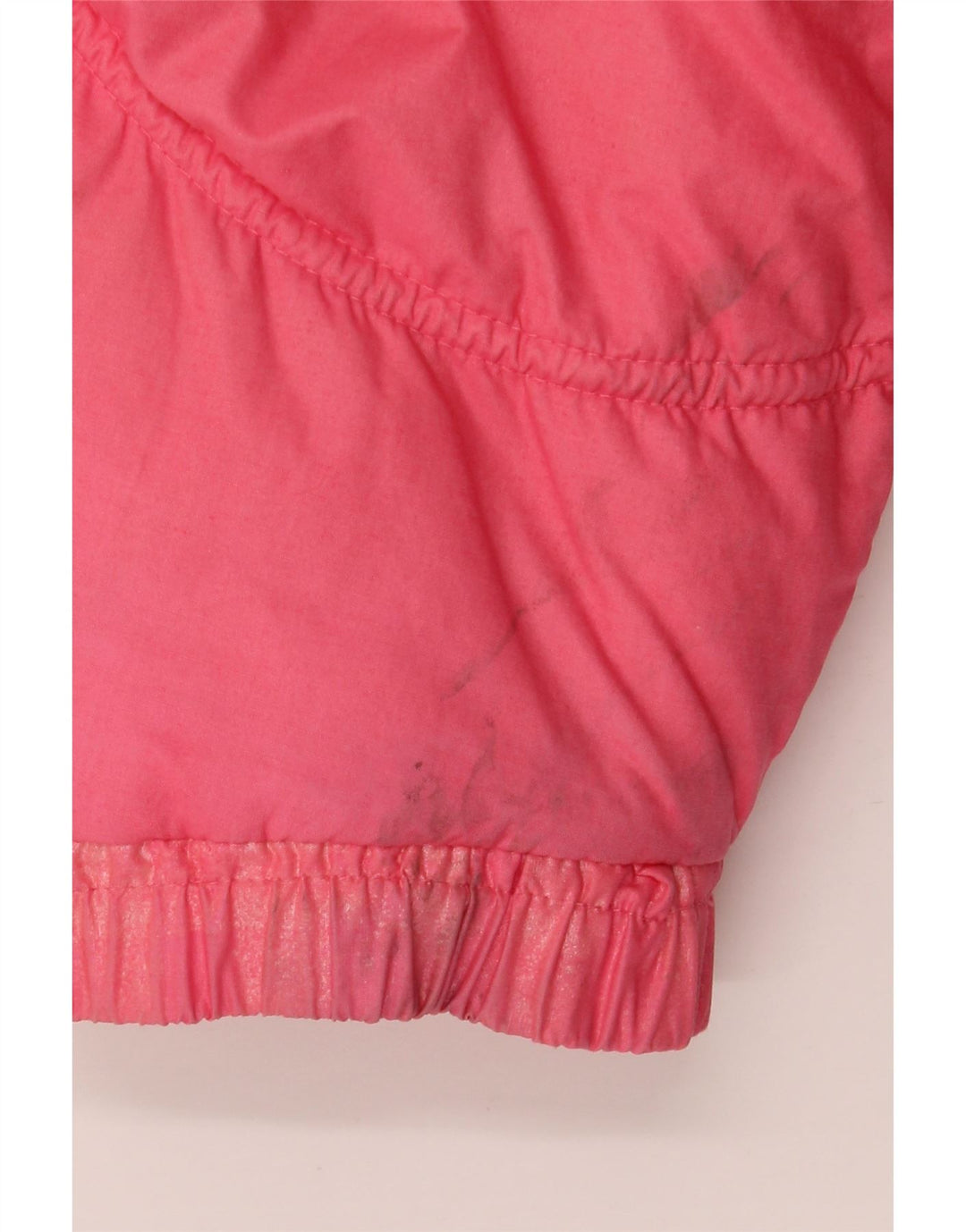 Vintage damski, oversize'owy, ocieplany płaszcz UK 8, mały, różowy, bawełniany