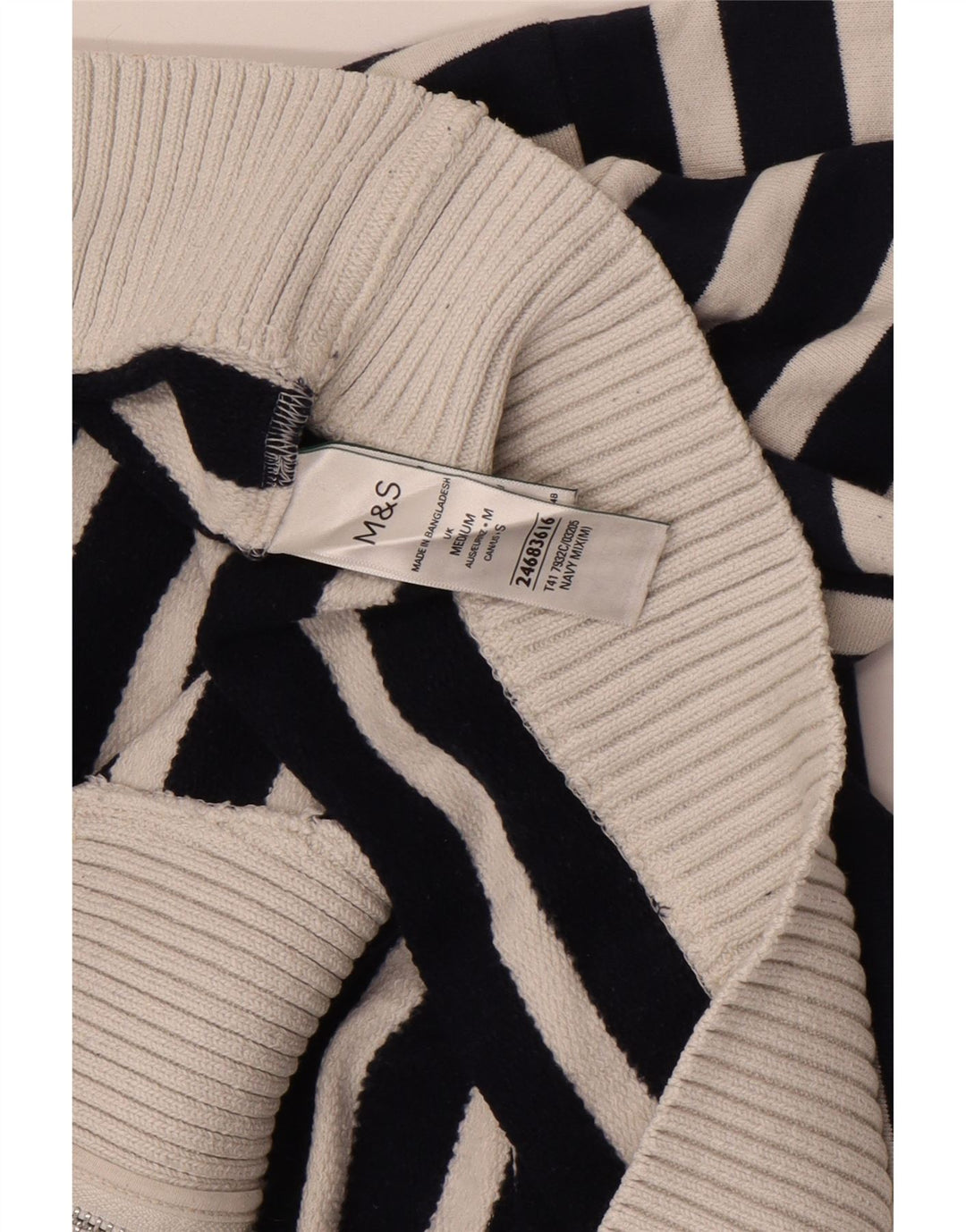 Marks & Spencer Damski sweter z zamkiem błyskawicznym UK 14, średni granatowy