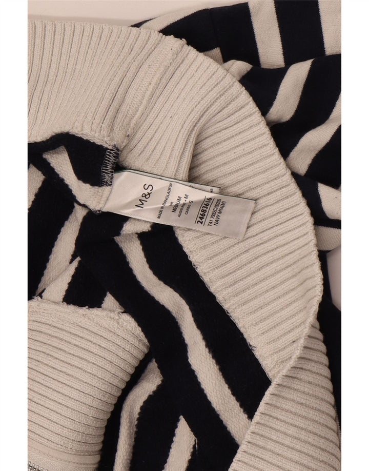 Marks & Spencer Damski sweter z zamkiem błyskawicznym UK 14, średni granatowy