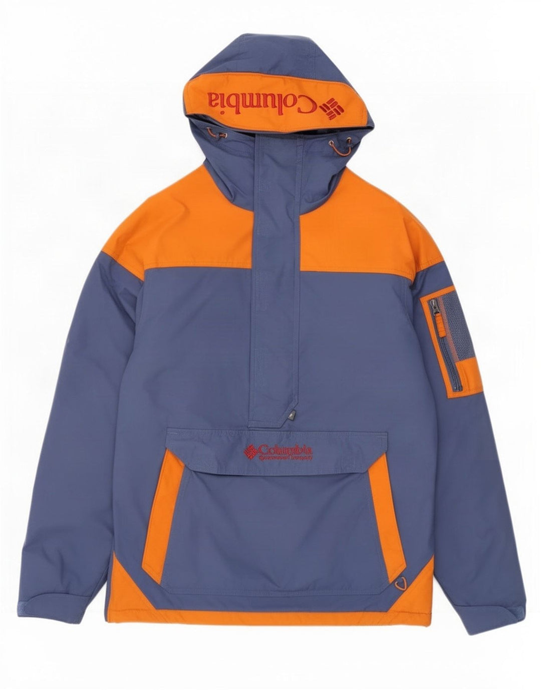 Męska kurtka Columbia Graphic Anorak UK 36, mała, granatowa, z blokami kolorów