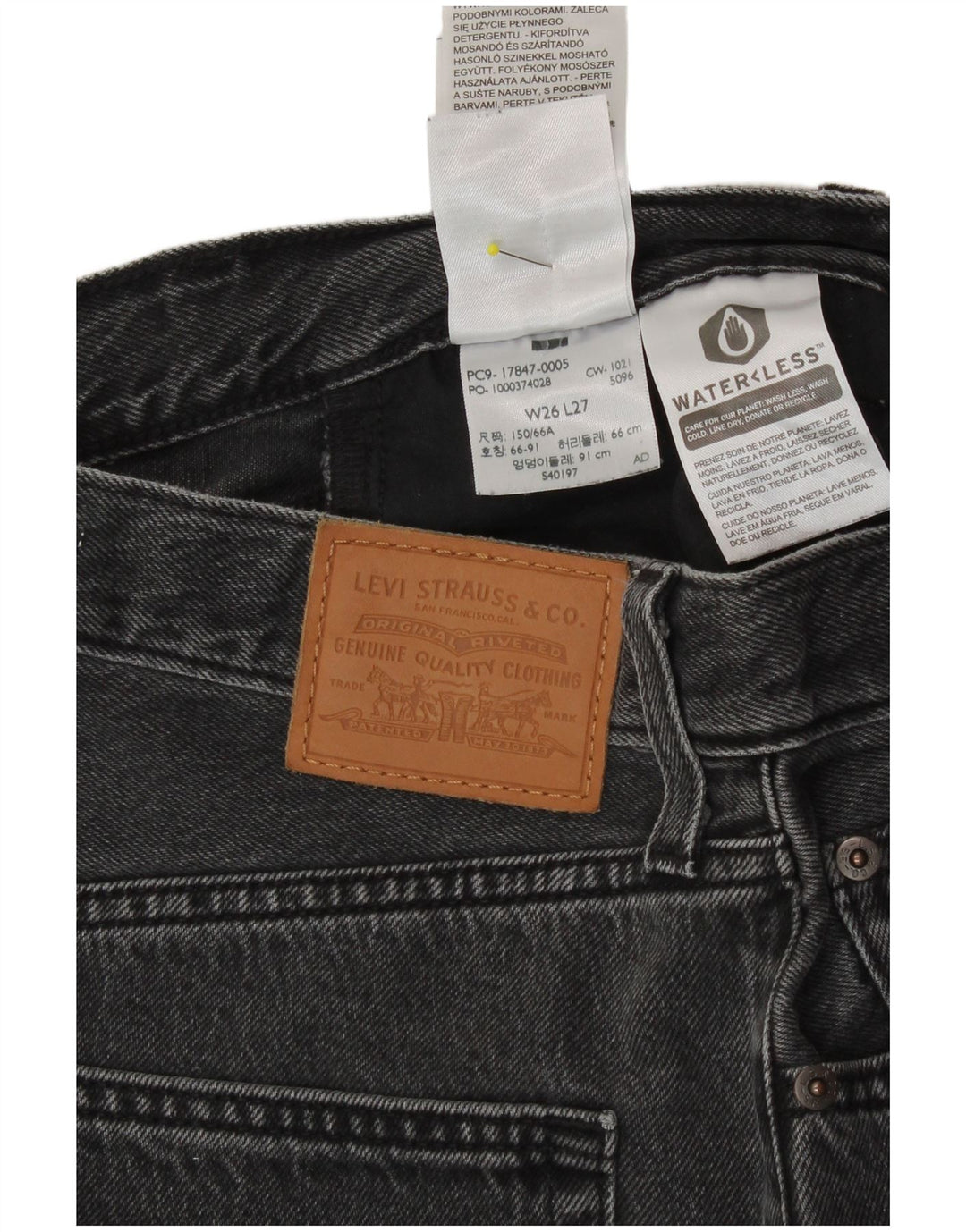 LEVI'S Womens High Rise Loose Jeans W26 L27 Grey Cotton