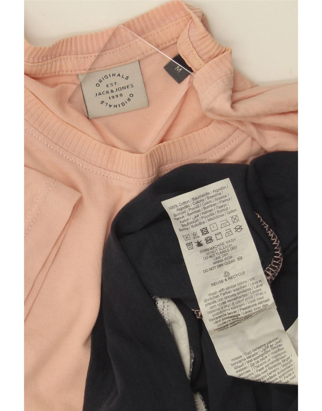 T-shirt męski JACK & JONES. Średnio wielobarwna bawełna z blokami kolorów